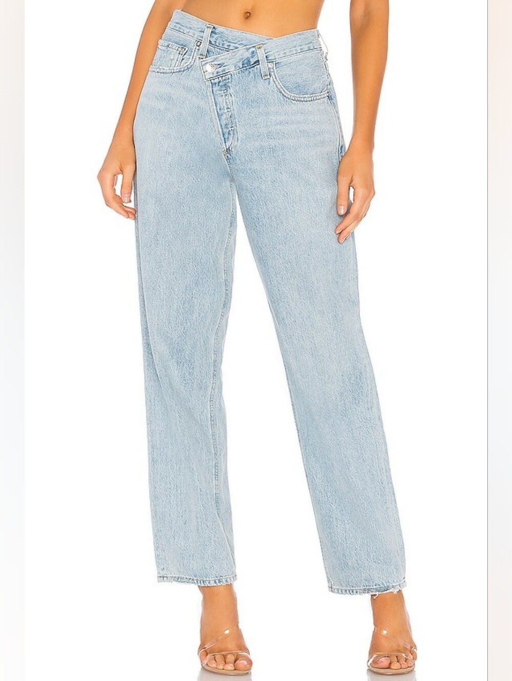 Agolde Criss Cross Straight Leg Women’s Jeans - Light Blue Size 24